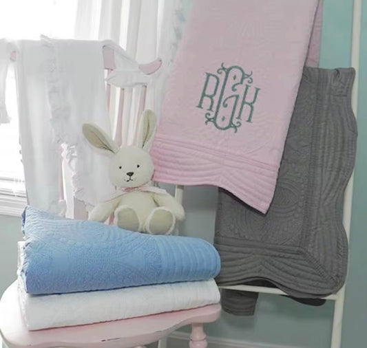 Heirloom Baby Quilt Blanket - Pink