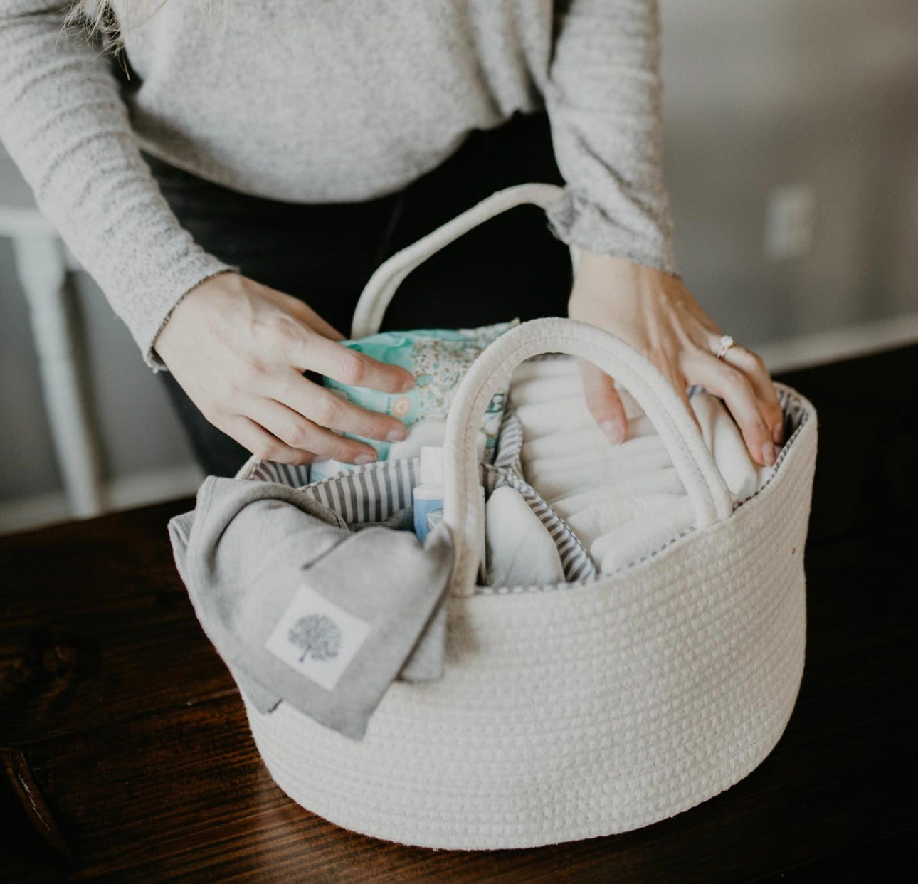 Rope Diaper Caddy | Parker Baby Co.