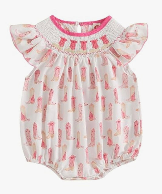 Boots Smocked Romper