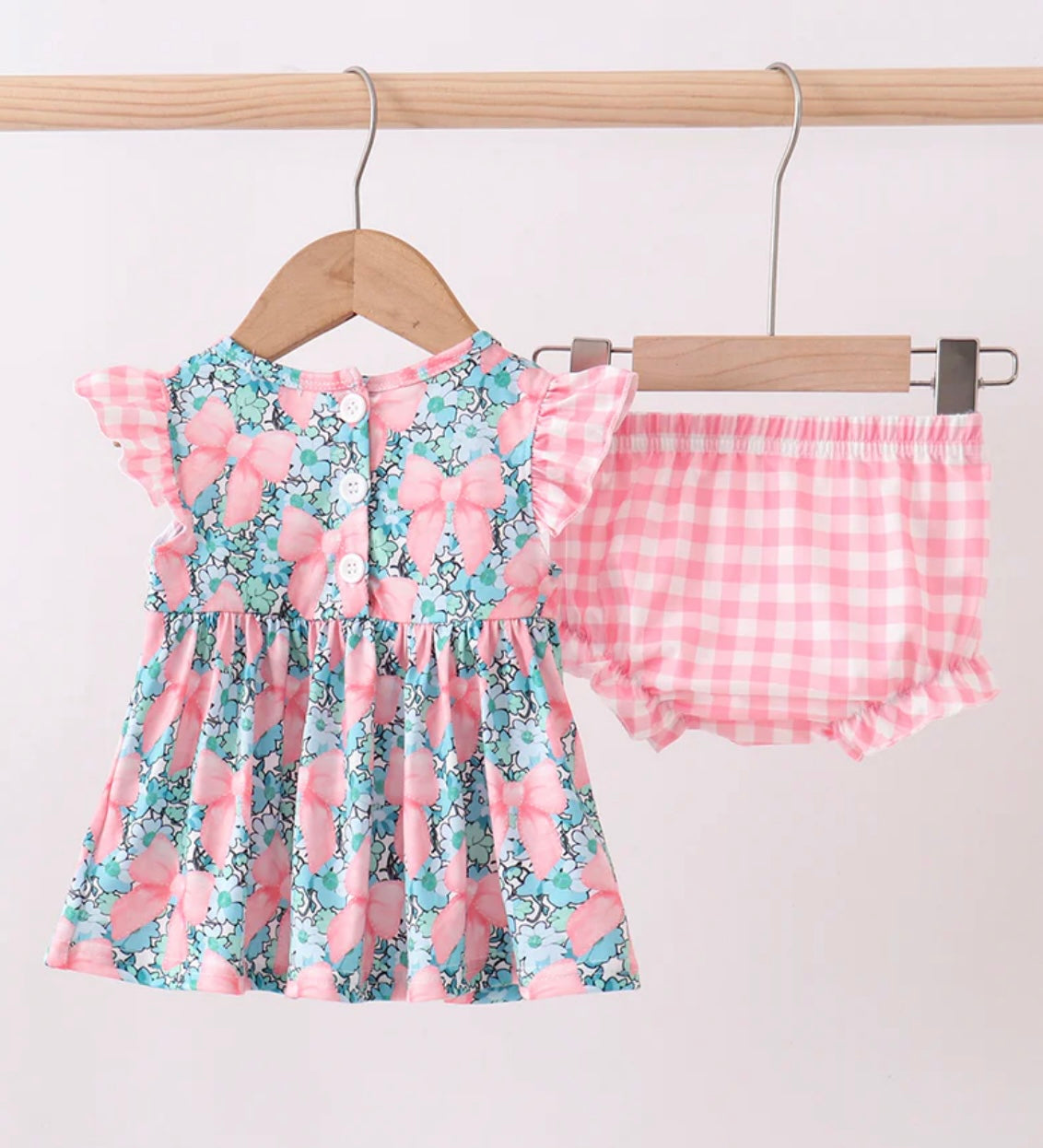 Pink Floral Mommy’s Girl Embroidered Bloomer Set