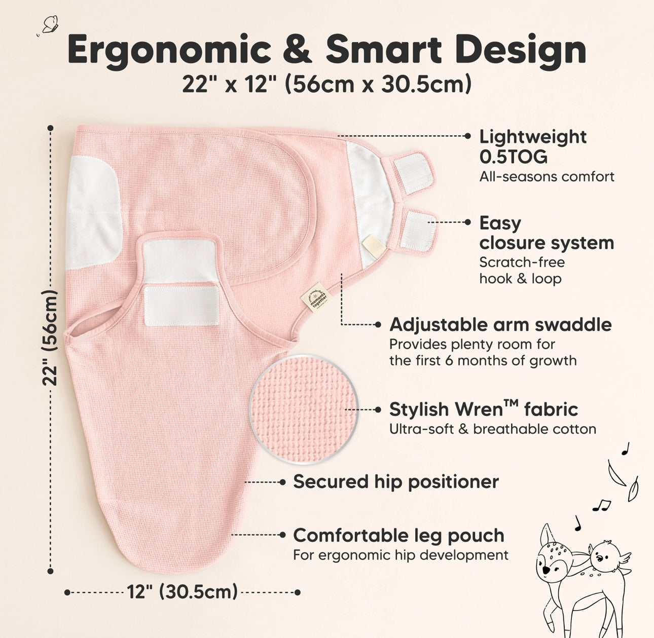 Soothe Wren Swaddle Sleep Sacks | Keababies