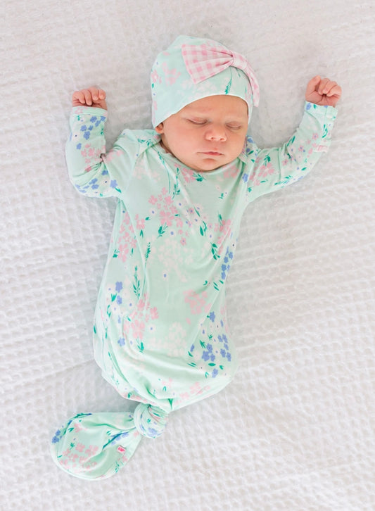 Baby Girl’s Mint Meadow Bamboo Sleep Gown