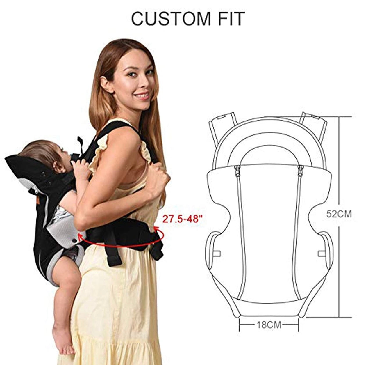 Baby Carrier Newborn to Toddler (8-20lbs)