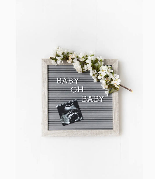 Rustic Wooden Letterboard Set w/ 188 Letters & Numbers