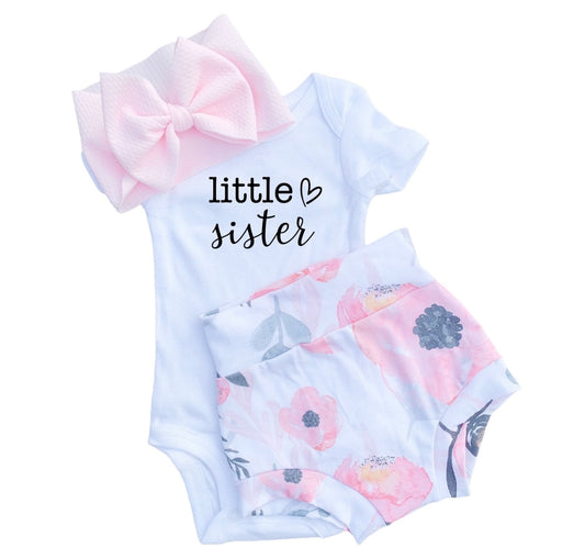 Little Sister Floral Bummies Set