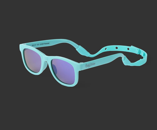 Baby Sunnies - Sky Blue Polarized Sunglasses w/Strap 0-24 Months