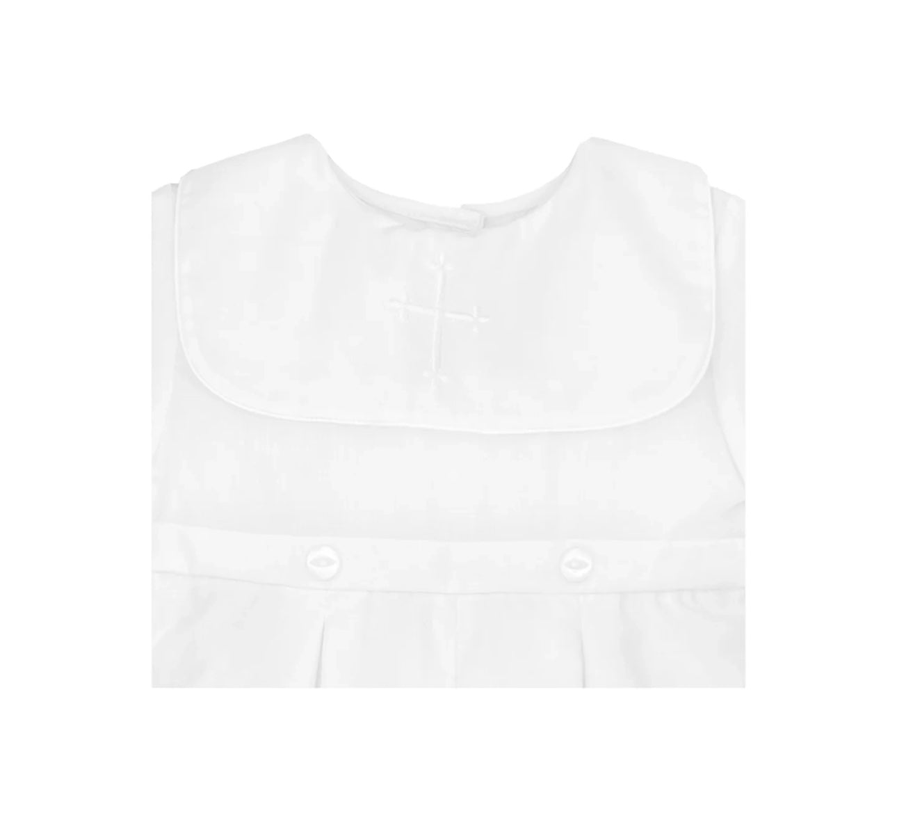 Embroidered Cross Christening Romper