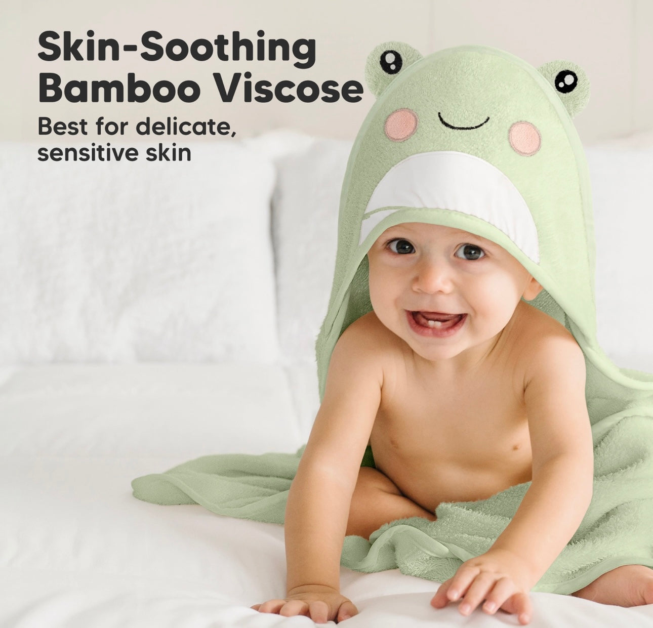 Cuddle Baby Hooded Towel - Frog