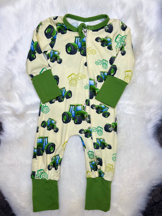 Tractor Bamboo Onesie