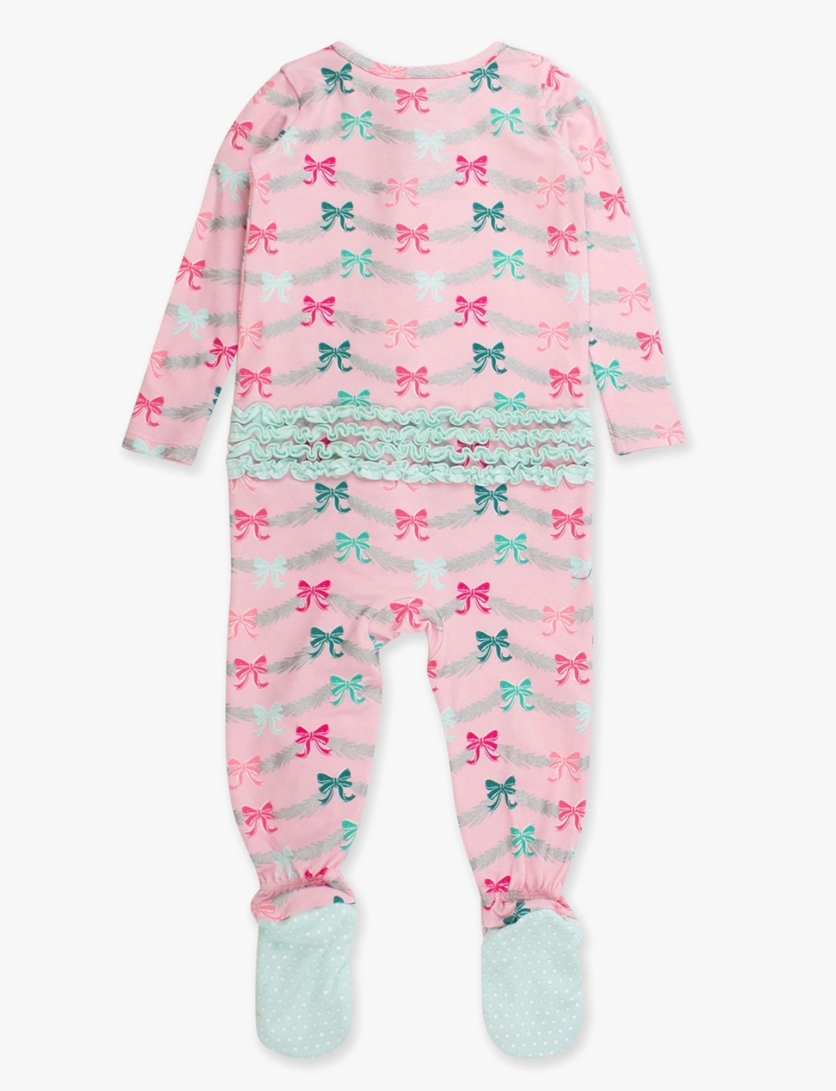Sparkle Pink Tinsel Ruffle Onesie Footie | Ruffle Butts