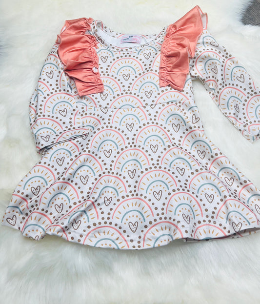 Girls Pastel Ruffle Dress