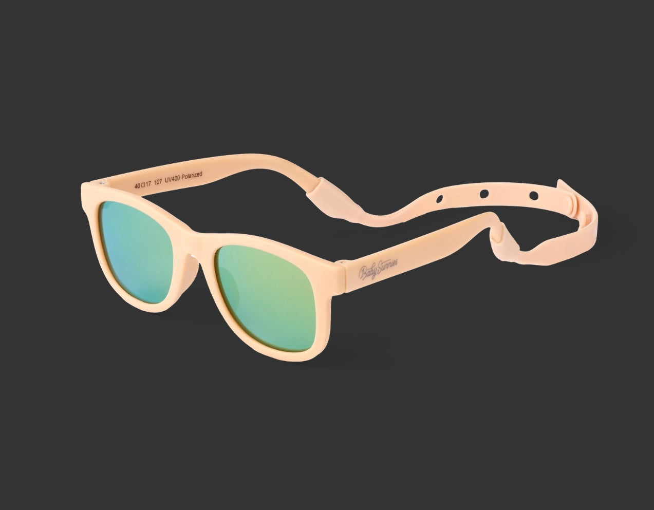 Baby Sunnies - Peach Polarized Sunglasses w/Strap 0-24 Months