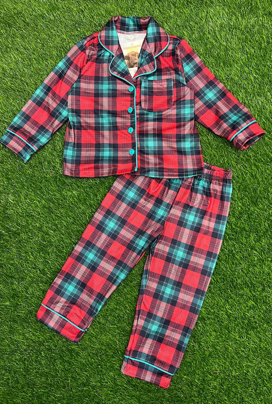 Green & Red Pajamas Set