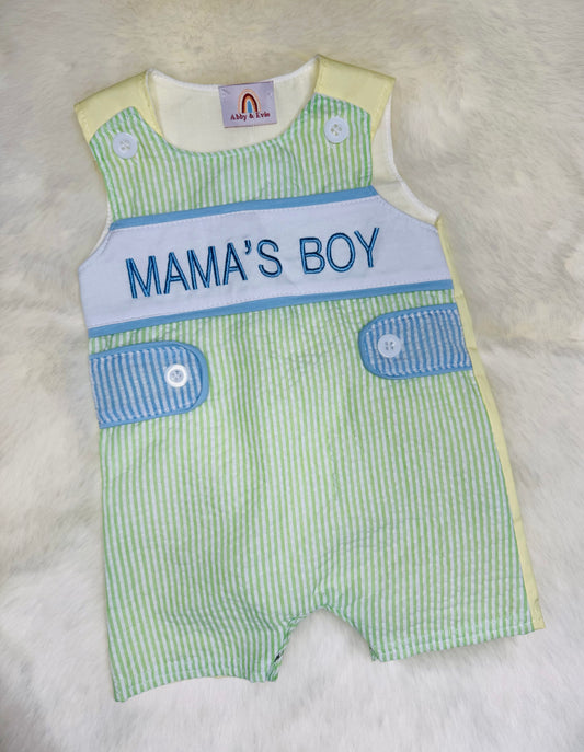 Green Mama’s Boy Embroidered JonJon