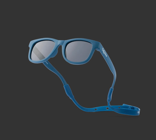 Baby Sunnies- Navy Blue Polarized Sunglasses w/Strap 0-24 Months