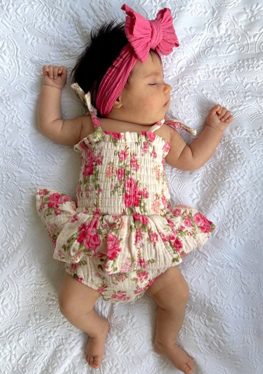 Country Daydream Muslin Smocked Bubble
