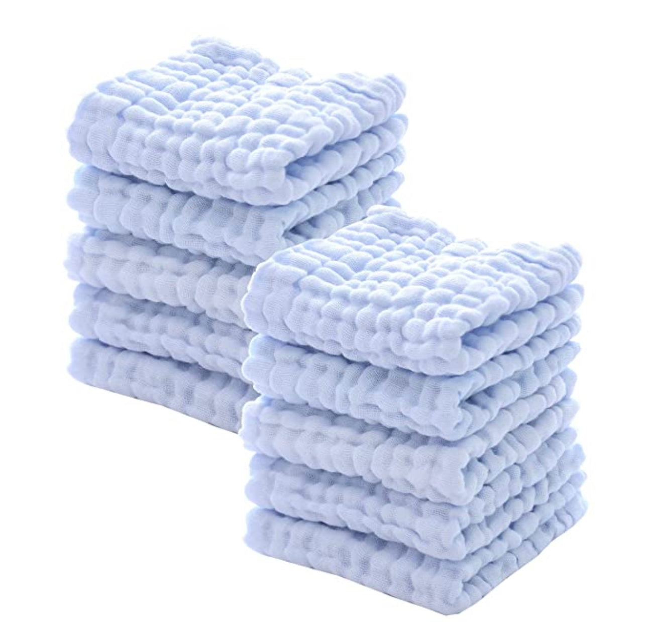 Muslin Burp Cloths - Blue