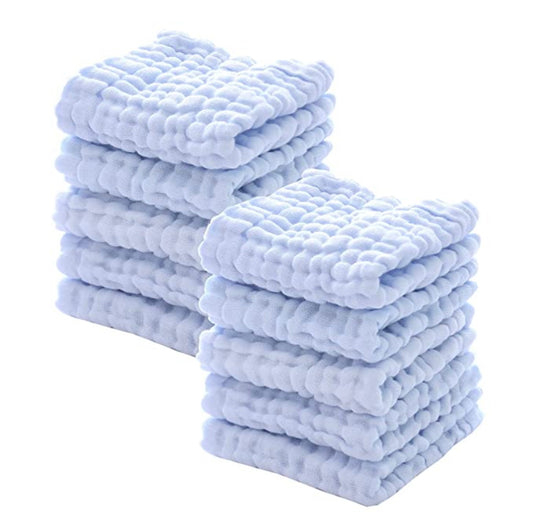 Muslin Burp Cloths - Blue