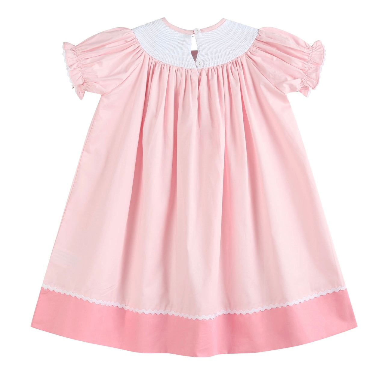 Pink Hearts & Bows Smocked Bishop Dress | Lil Cactus