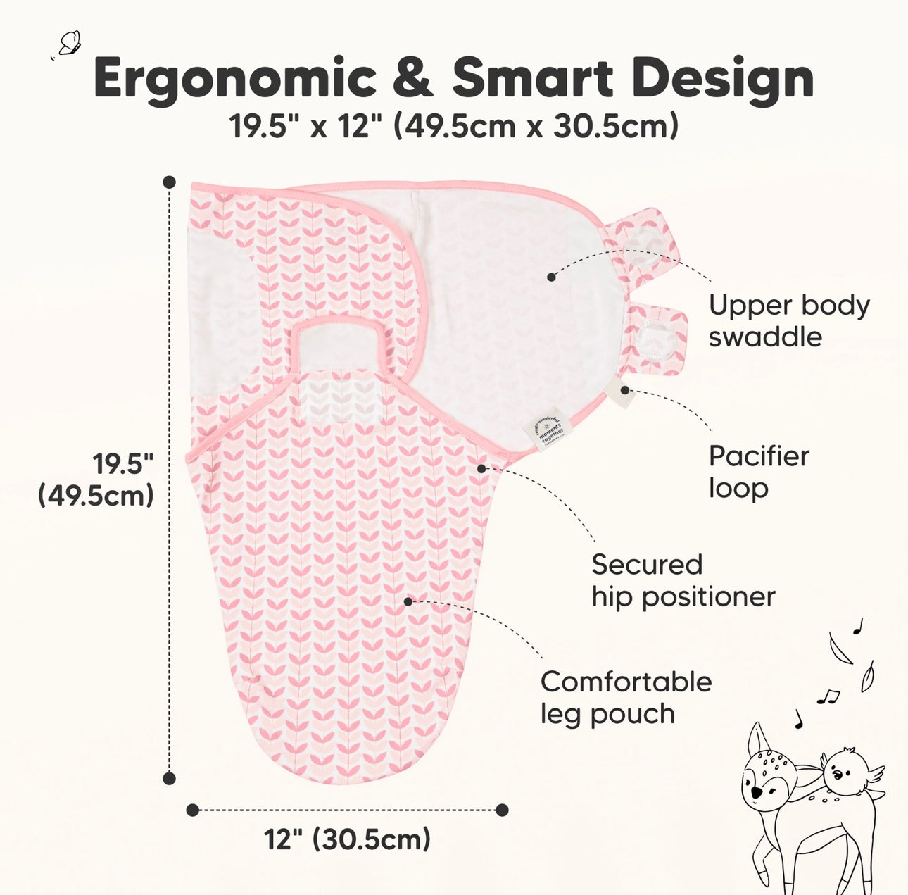 3pk Soothe Baby Swaddles - Sleep Sack for Newborns 0-3 Months