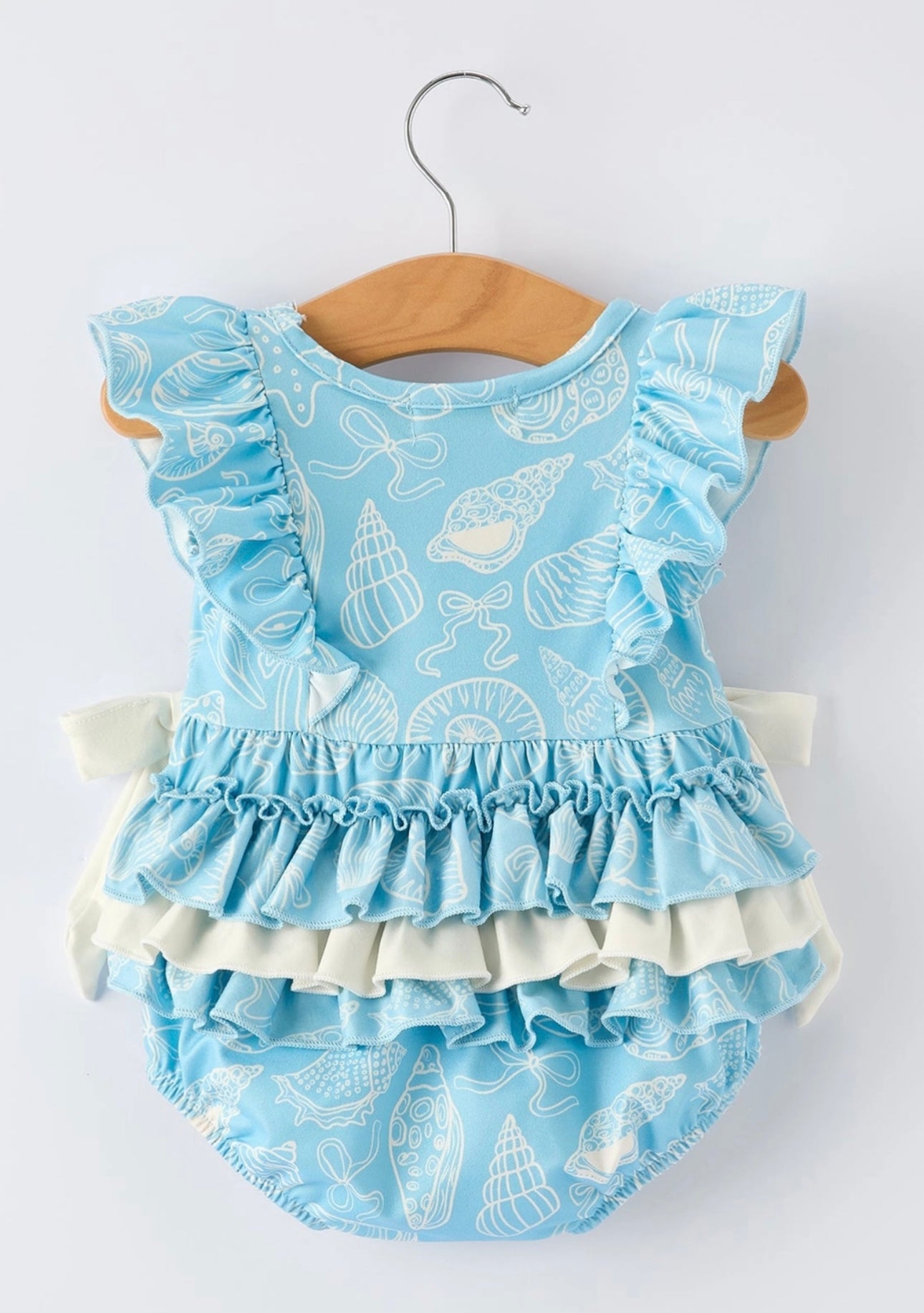 Spring Ocean Ruffle Romper