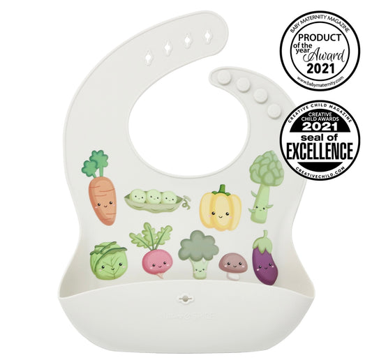 Kawaii Veggies Silicone Food Bib