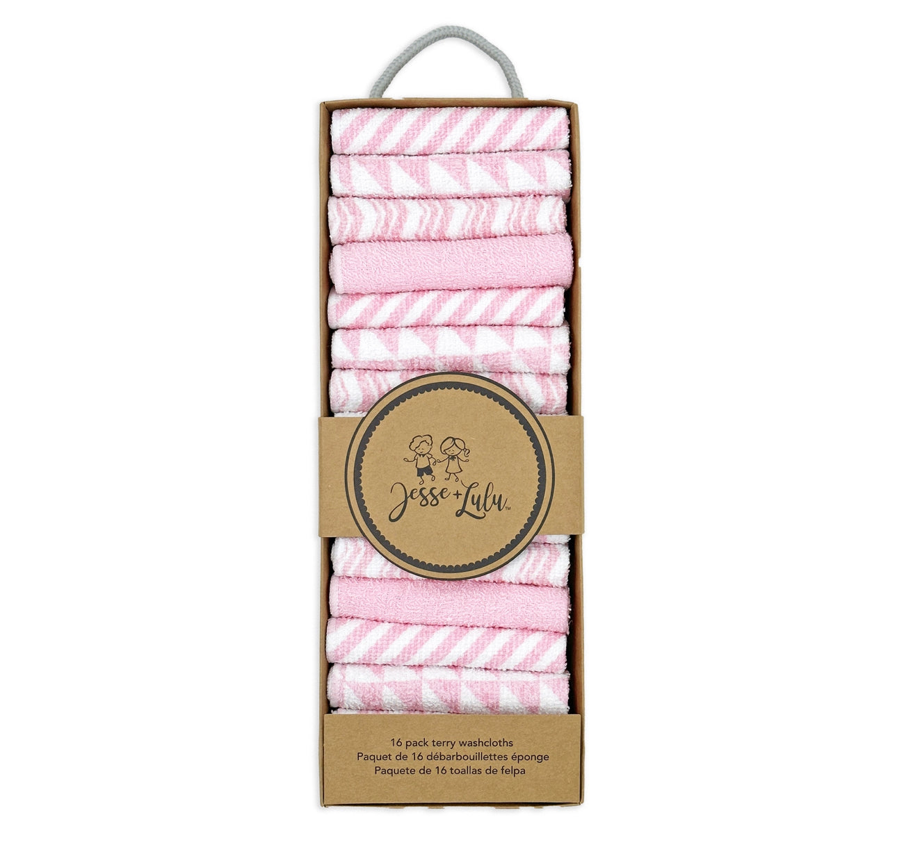 16 Pack Washcloths Pink