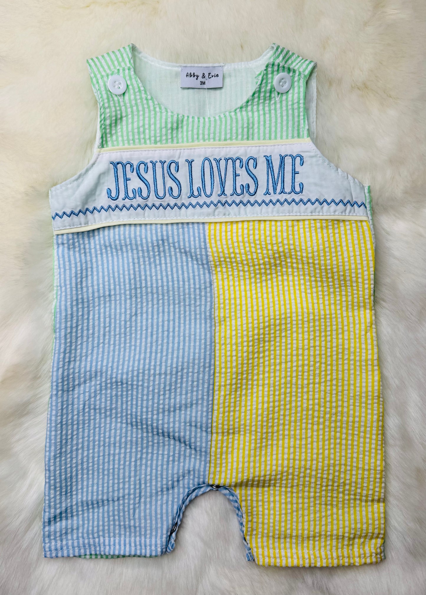 Jesus Loves Me Embroidered JonJon