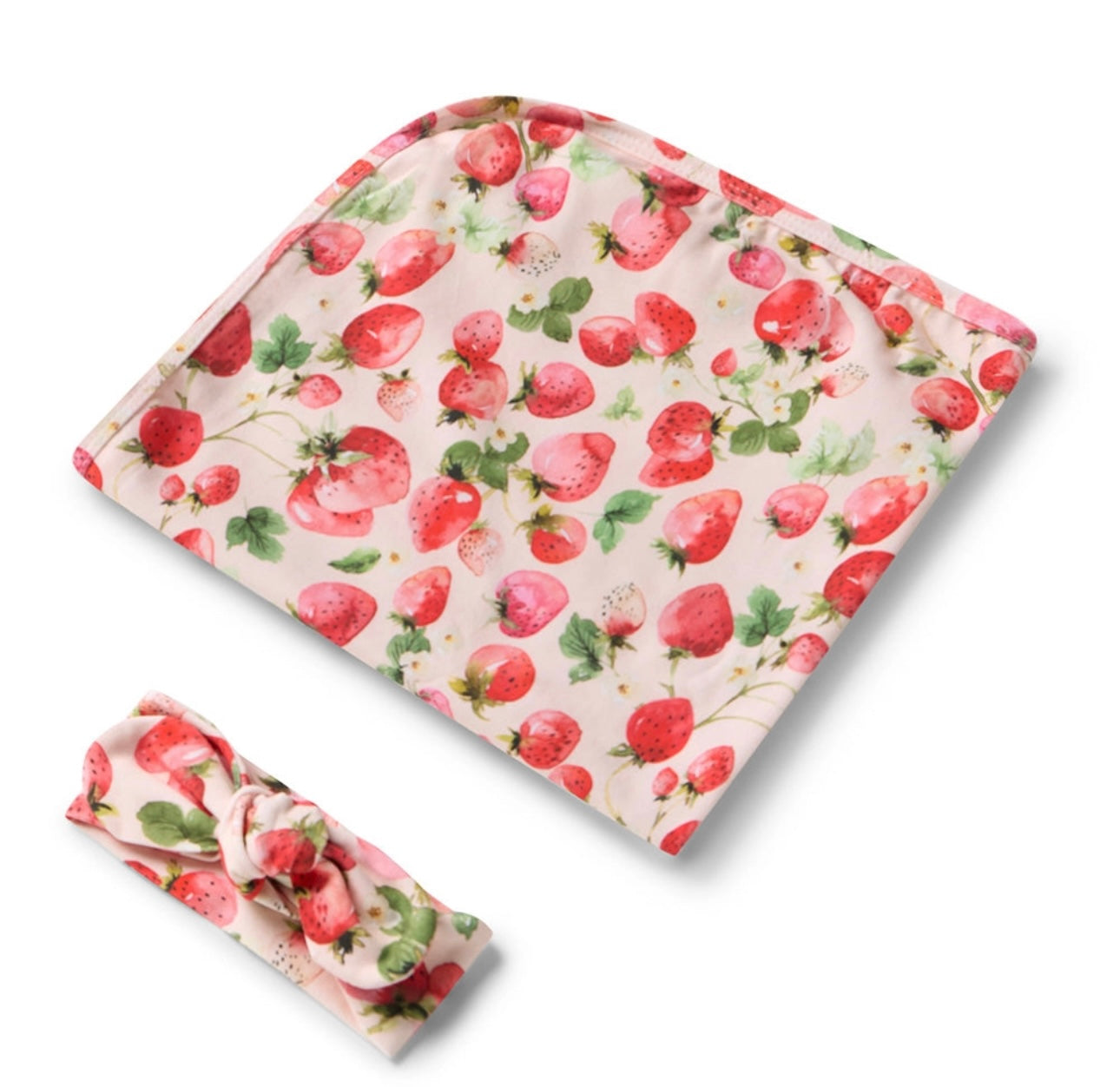 Strawberry Organic Jersey Wrap & Tooknot