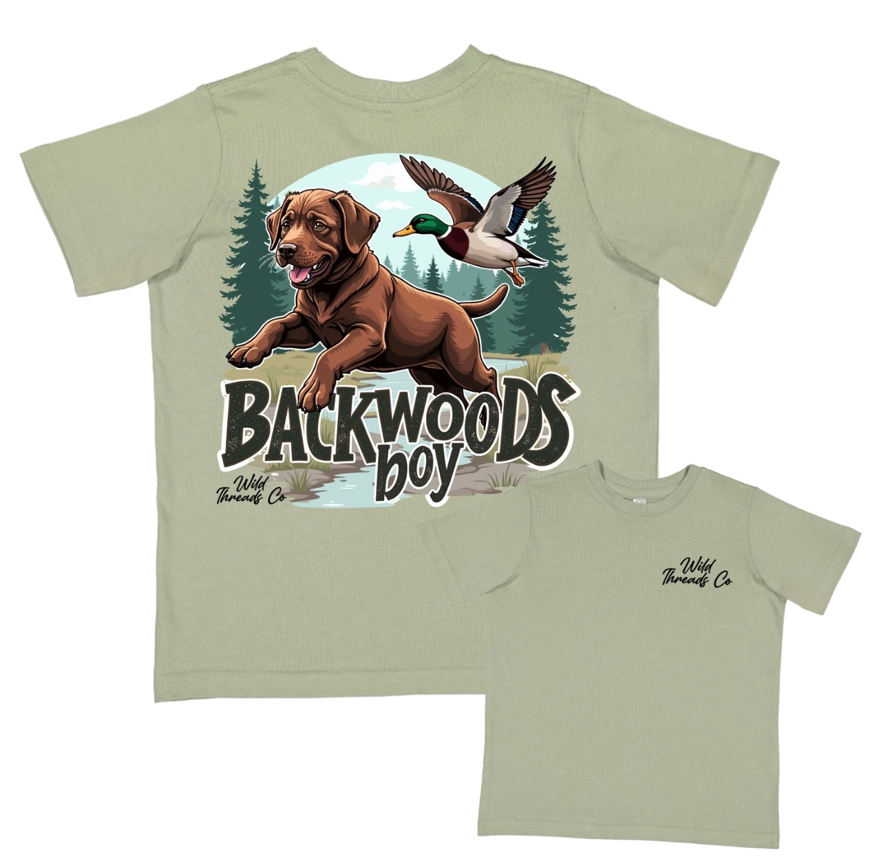 Backwoods Boy Tee - Sage
