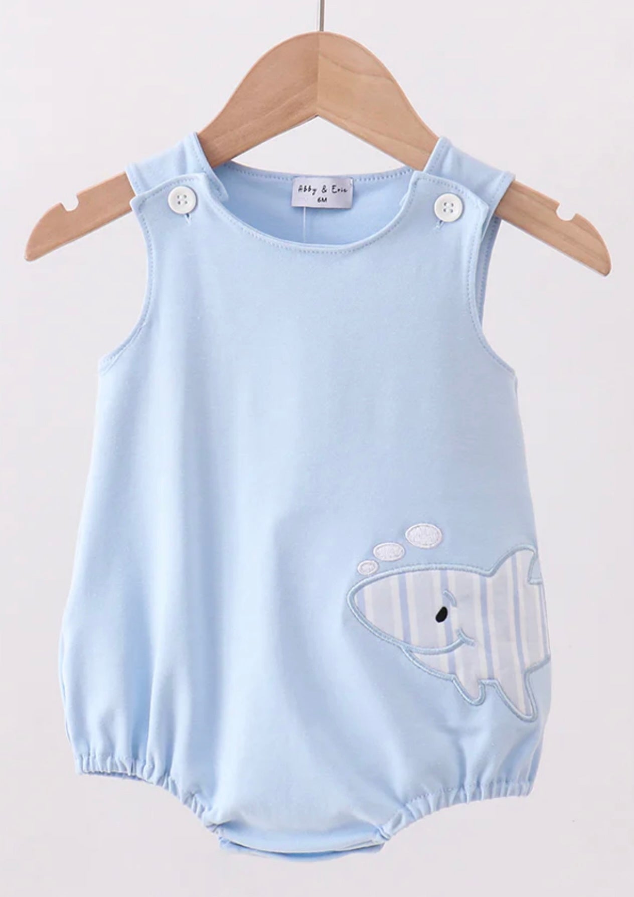 Blue Shark Applique Bubble