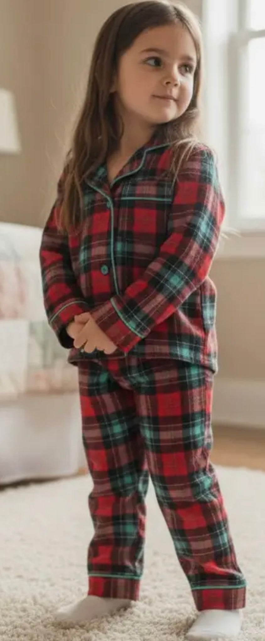 Green & Red Pajamas Set
