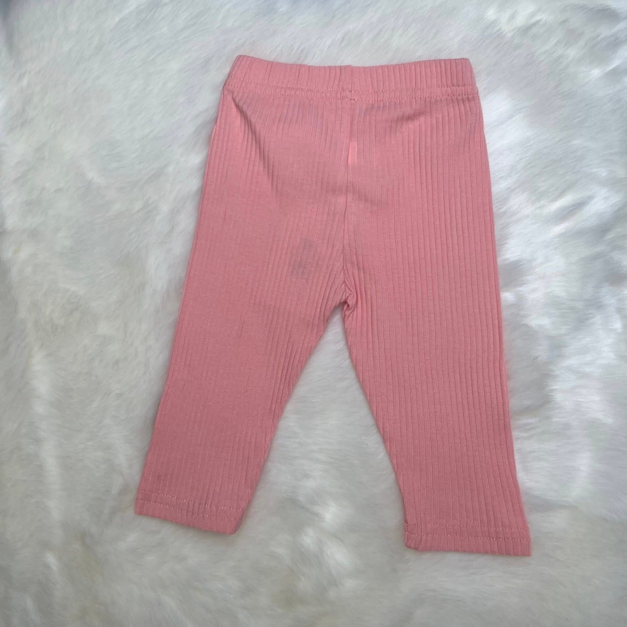 Cotton Knit Ribbed Leggings