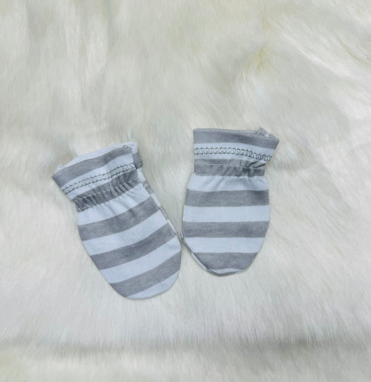 Baby Striped Mitts - 0-6 month