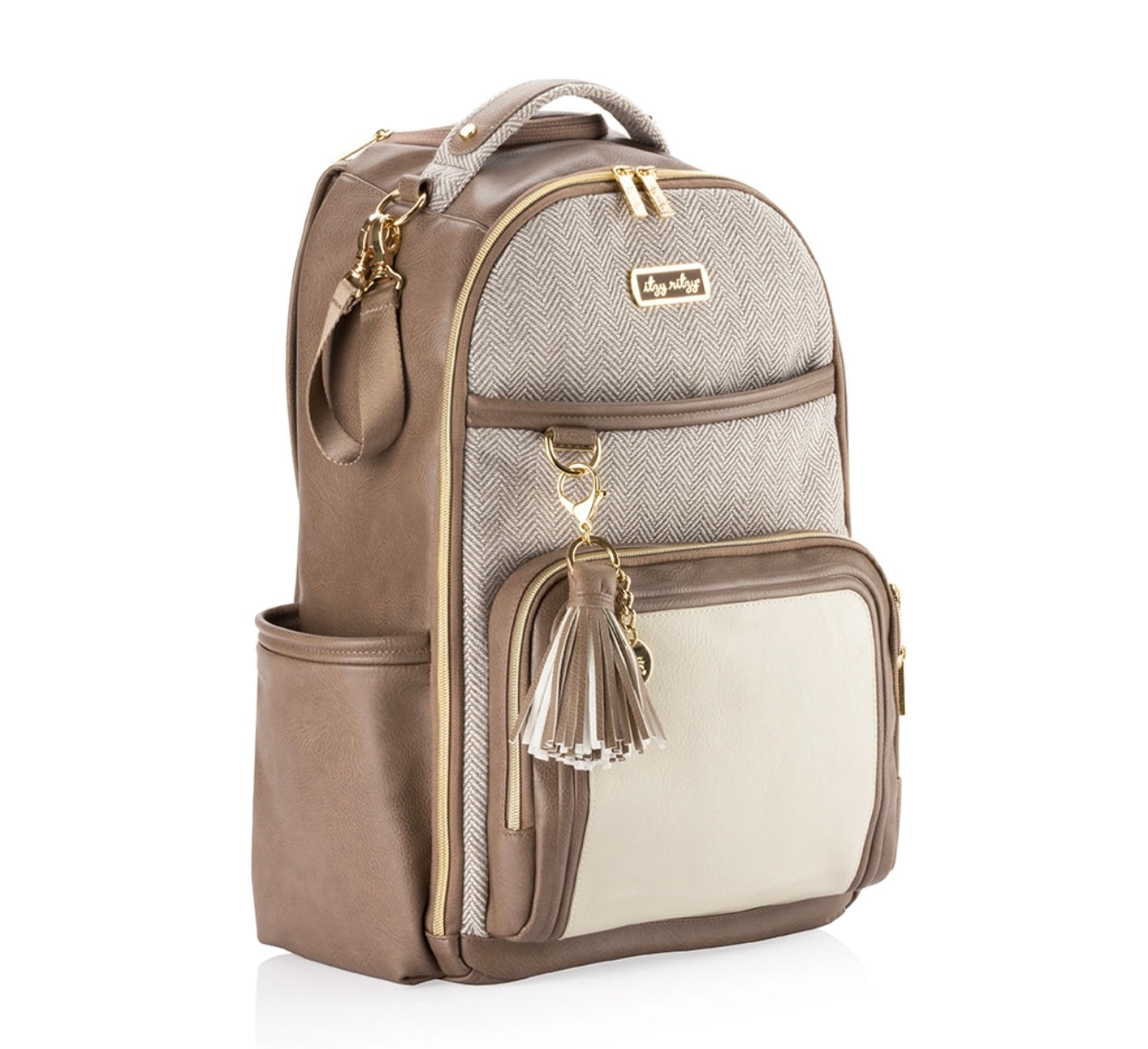 Itzy Ritzy Vanilla Latte Boss Plus Backpack