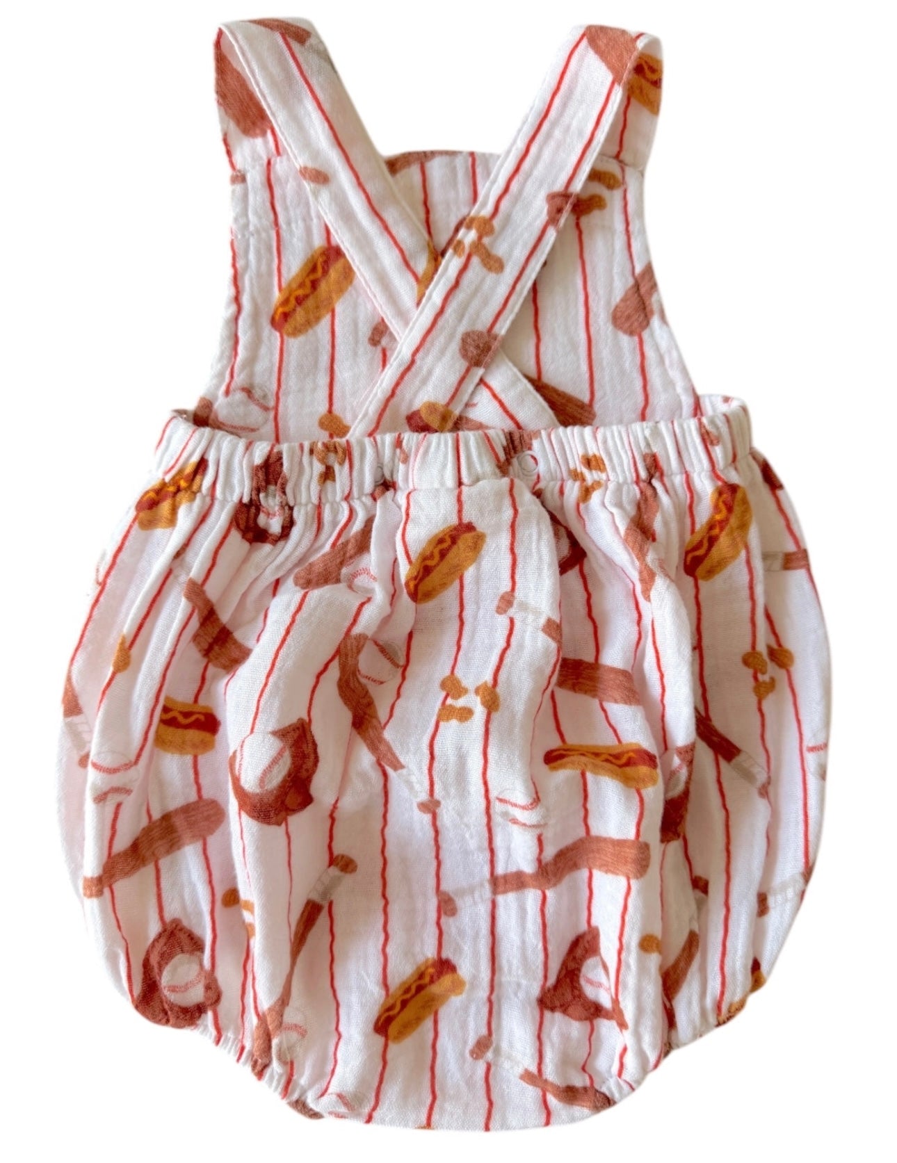 Baseball Muslin Sunsuit