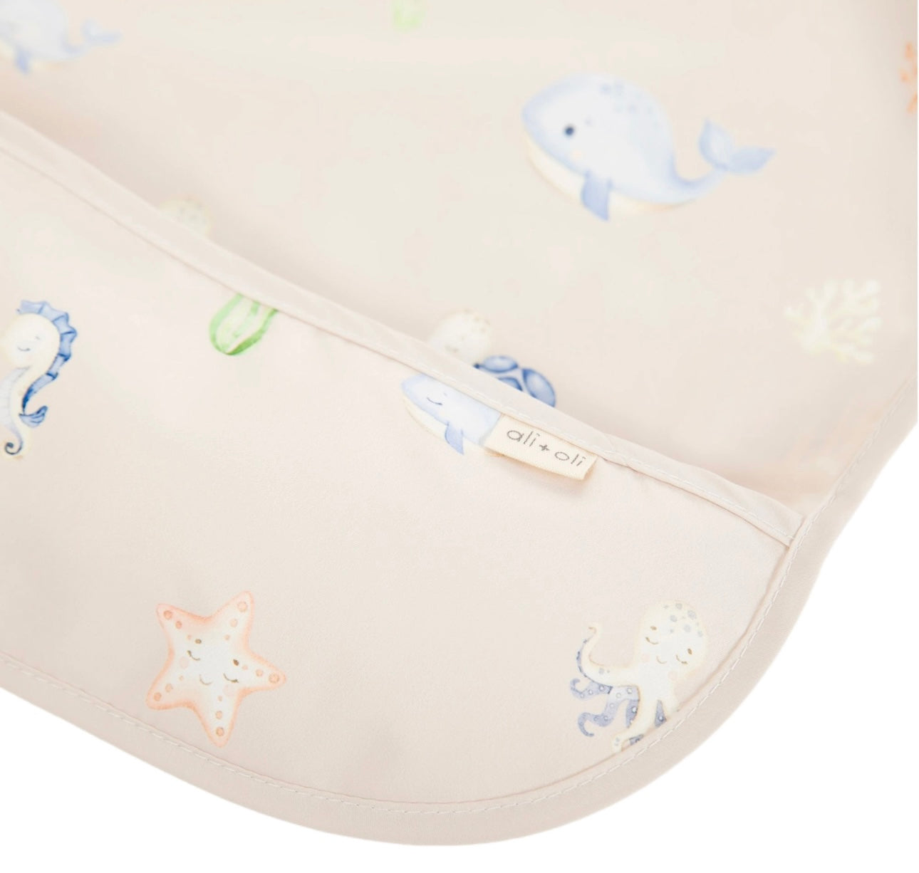Under The Sea Smock Bib For Baby & Toddler Short Sleeve
