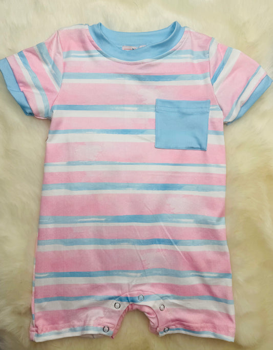 Blue & Pink Boys Romper