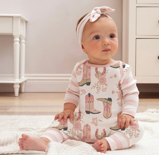 Cowgirl Boots Bamboo Romper