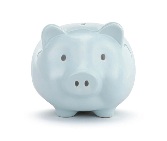 Blue Ceramic Classic Piggy Bank