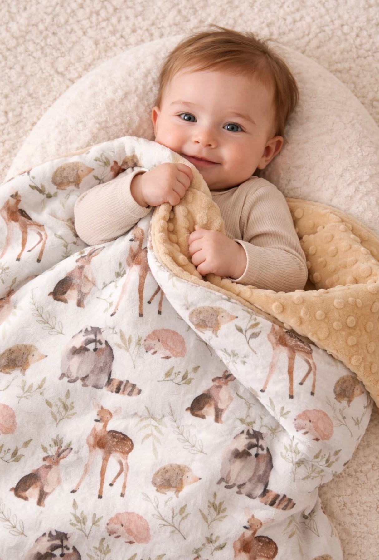 Forest Friends Minky Blanket