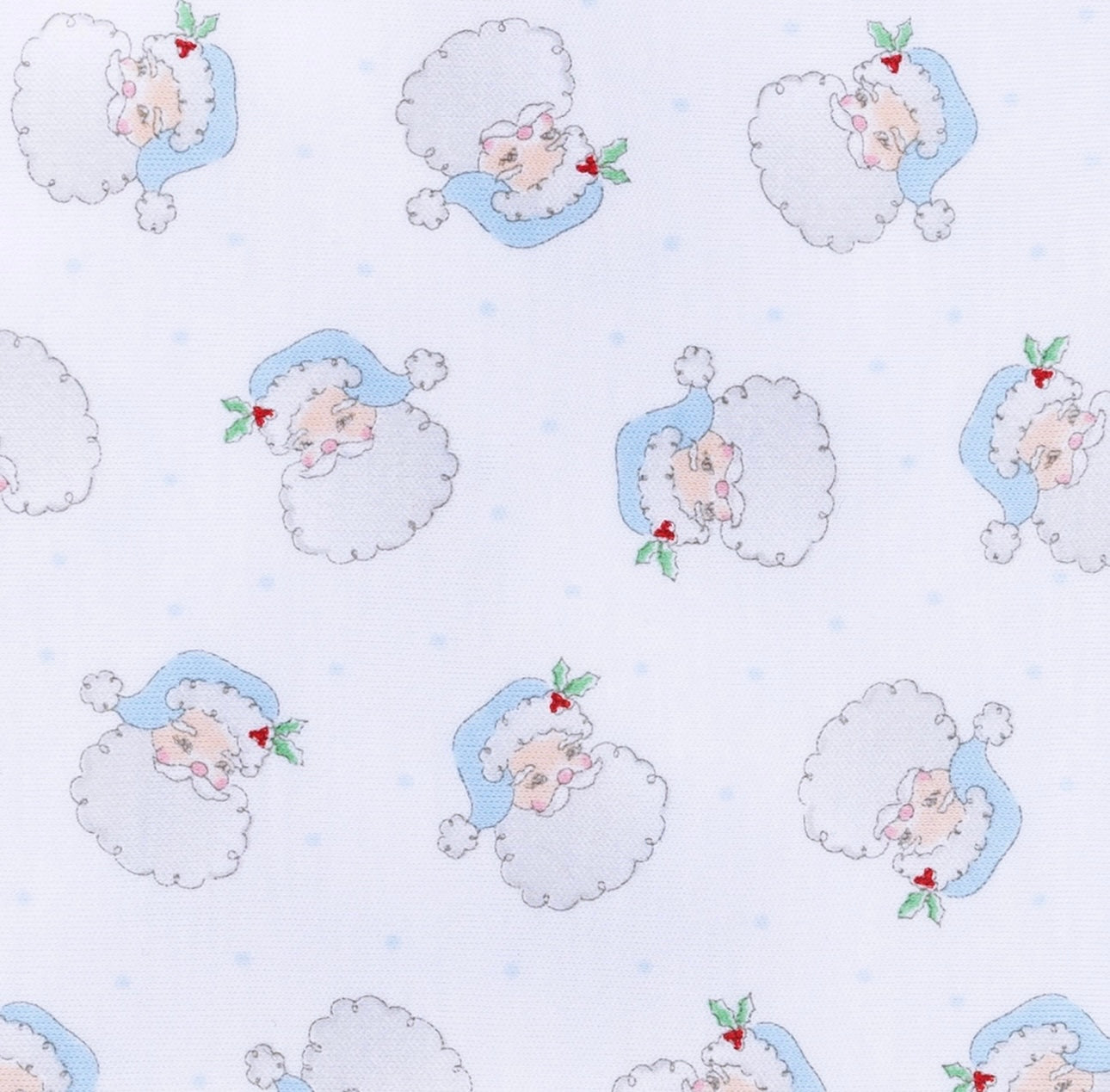 Santa Baby Print Zip Footie