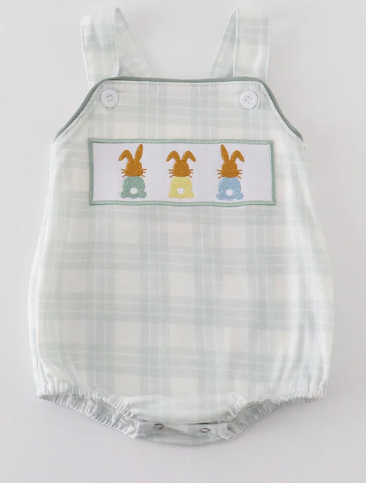 Green Bunny Embroidered Bubble