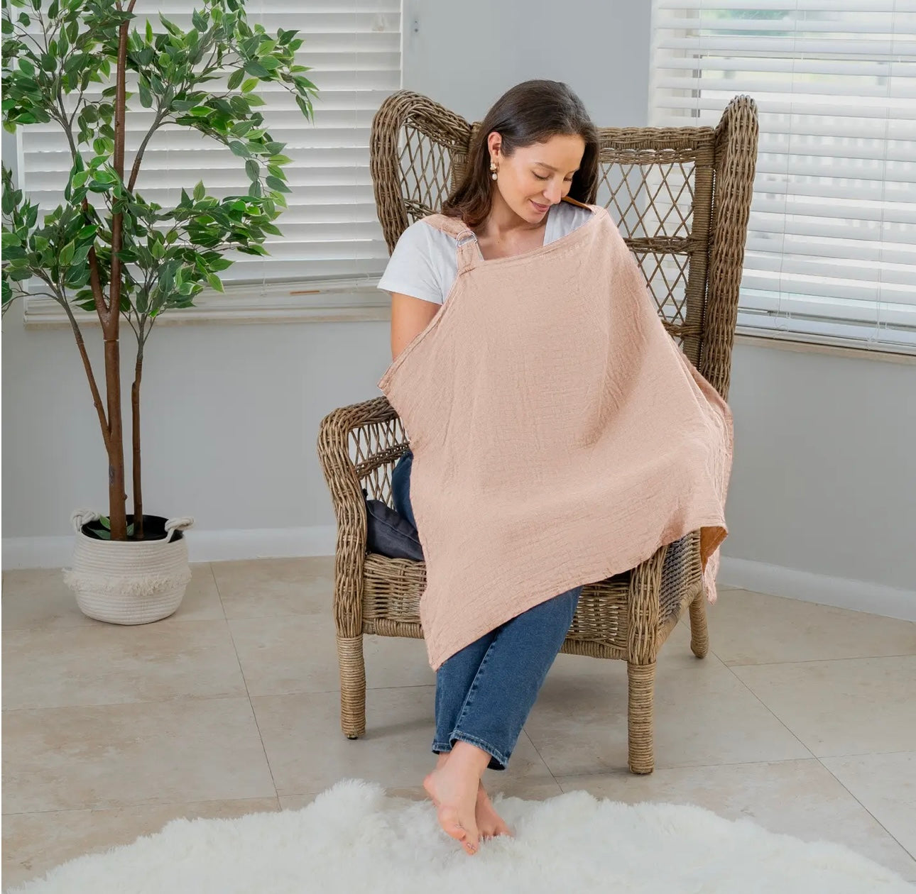 Muslin Nursing Cover | Blue