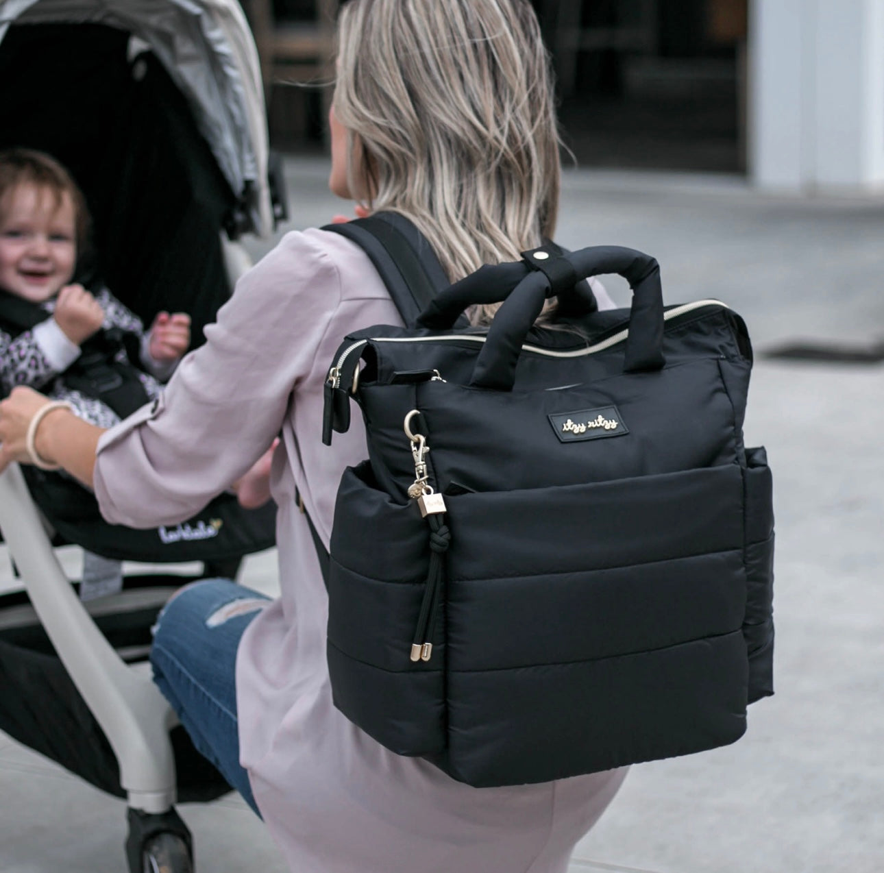 Dream Convertible Midnight Black Diaper Bag