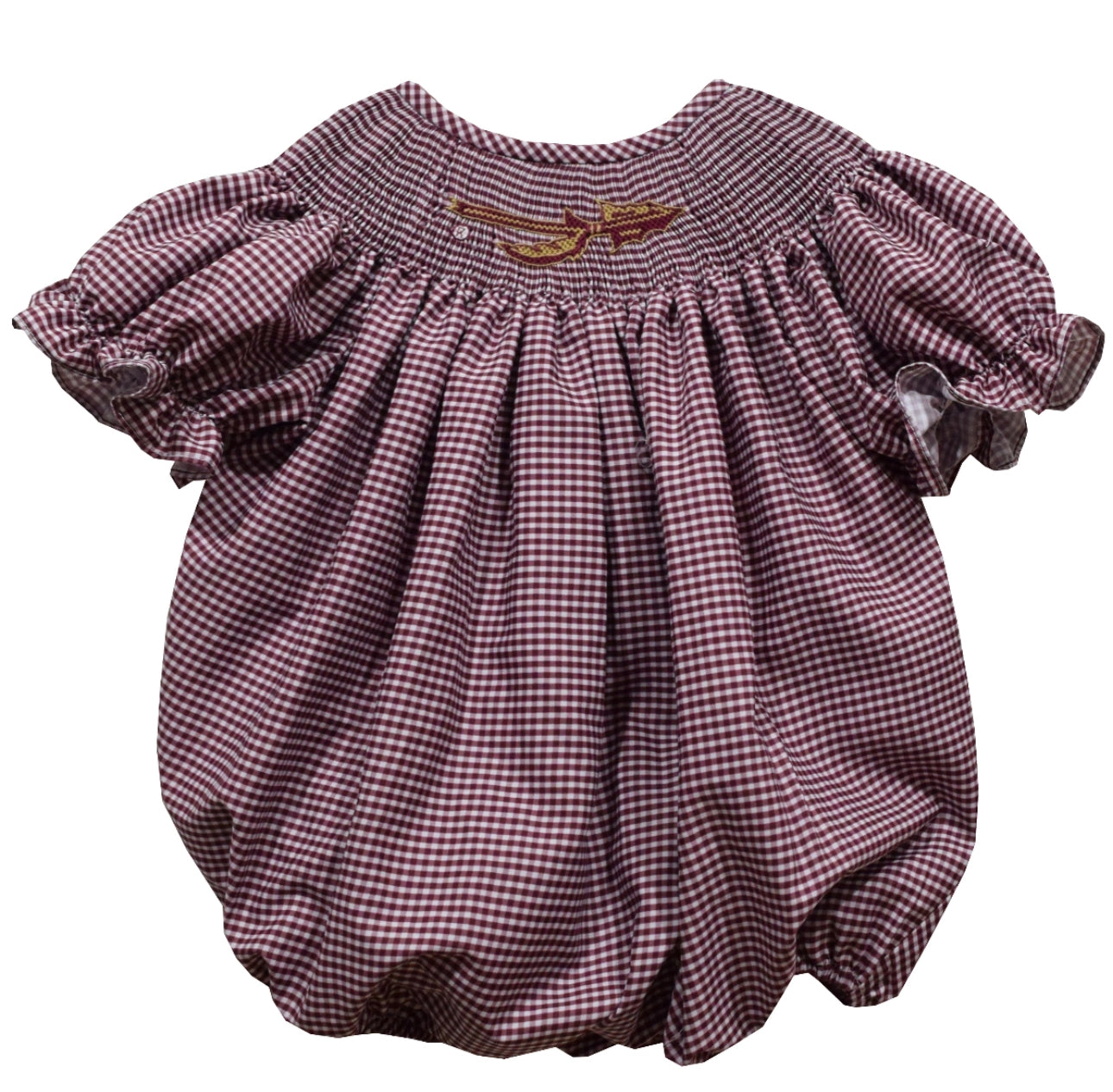 Florida State Girls Embroidered Gingham Bubble