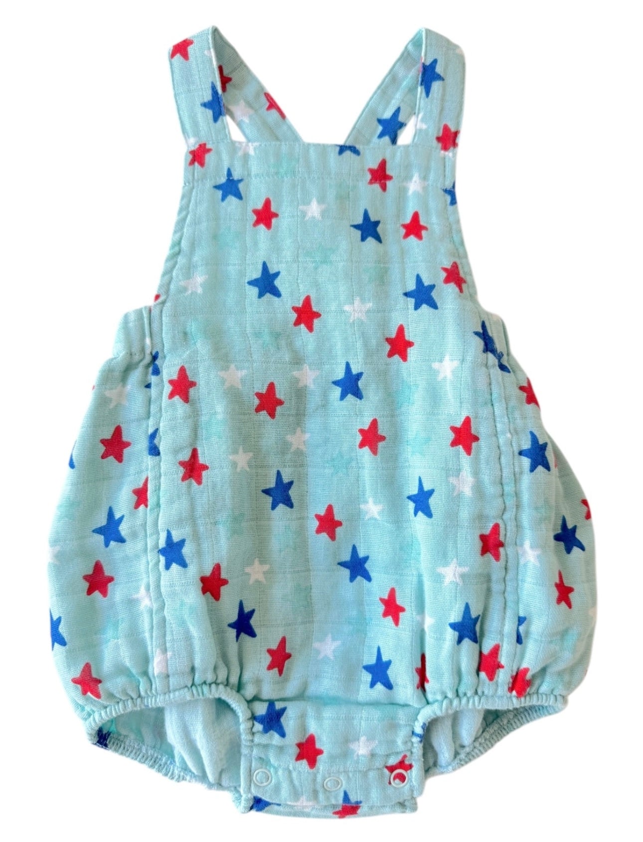 Splendid Stars Blue/Muslin Retro Sunsuit