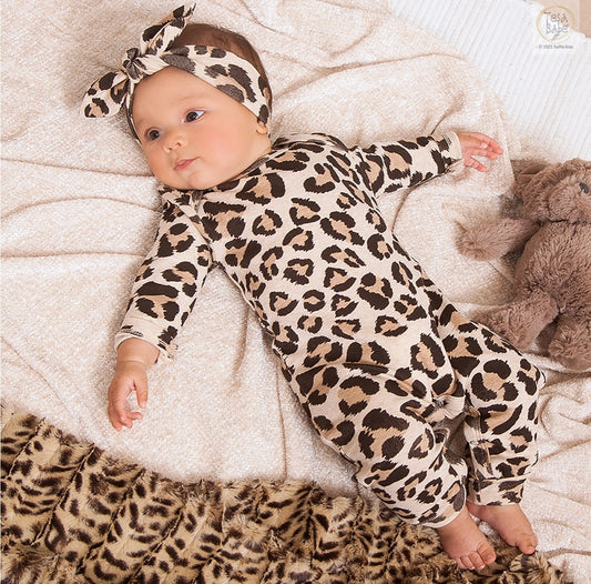 Leopard Cotton Romper