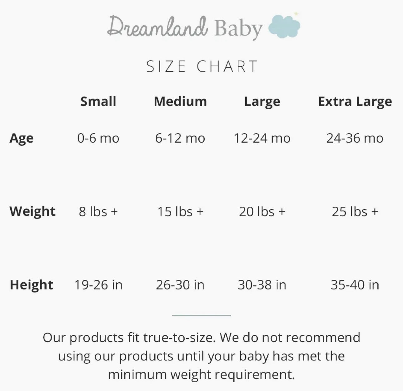 Dreamland Weighted Sleep Sacks