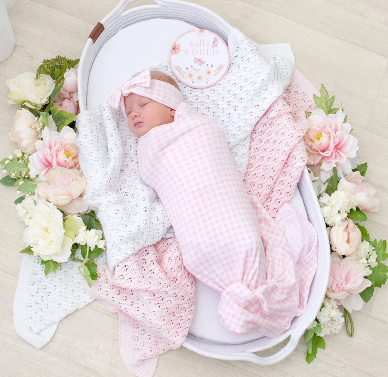 Hello World Gift Set - Pink Gingham